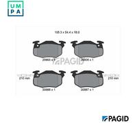 PAGID T6088N Brake pad set