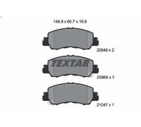 Brake Pad Set, disc brake TEXTAR 2094901 for ECLIPSE CROSS (GK_, GL_) 2 2018-