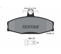 Brake Pad Set, disc brake TEXTAR 2166201 for SKODA FAVORIT (781) 1.3 1989-1994