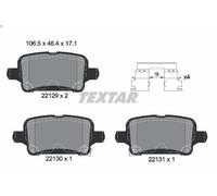 Brake Pad Set, disc brake TEXTAR 2212901 for OPEL ASTRA K (B16) 1 2018-2022
