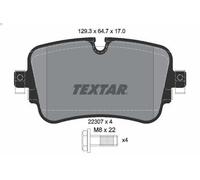 Brake Pad Set, disc brake TEXTAR 2230701 for VW TOUAREG (CR7, RC8) 3 2018-2023