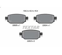 Brake Pad Set, disc brake TEXTAR 2262301 for MAZDA 3 (BM, BN) 2 2013-2016