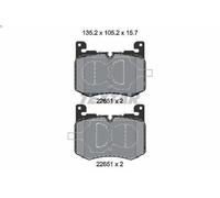 Brake Pad Set, disc brake TEXTAR 2265101 for JAGUAR F-PACE (X761) 2 2017-