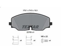 Brake Pad Set, disc brake TEXTAR 2276901 for VW ATLAS (CA1, CA2, CA3) 2 2017-
