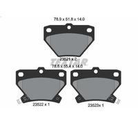 Textar 2352101 Rear Disc Brake Pad Set Fits Toyota