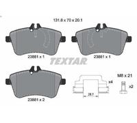 Brake Pad Set, disc brake TEXTAR 2388101 for A-CLASS (W169) 2 2004-2012