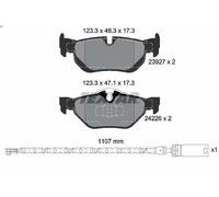 Brake Pad Set, disc brake TEXTAR 2392707 for BMW 1 (E81) 3 2006-2011