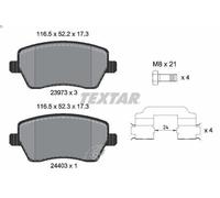 Brake Pad Set, disc brake TEXTAR 2397302 for OPEL AGILA B (H08) 1 2008-2011