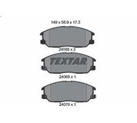Brake Pad Set, disc brake TEXTAR 2406801 SSANGYONG KYRON 2.7 2005-2014