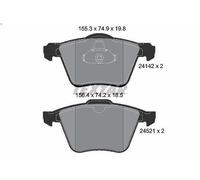 Brake Pad Set, disc brake TEXTAR 2414201 for VOLVO V60 I (155) 2 2015-2018