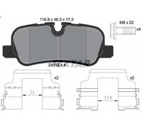 Brake Pad Set, disc brake TEXTAR 2419204 for DISCOVERY IV (L319) 3 2009-2018
