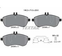 Brake Pad Set, disc brake TEXTAR 2430602 for C-CLASS (W204) 3 2007-2014