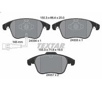 Brake Pad Set, disc brake TEXTAR 2433401 for VW TIGUAN (5N_) 1.4 2008-2018