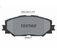 Brake Pad Set, disc brake TEXTAR 2433601 for LEXUS HS (ANF10) 2.4 2009-2012