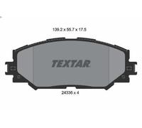 Brake Pad Set, disc brake TEXTAR 2433601 for TOYOTA AURIS (_E15_) 1.4 2007-2012