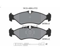 Brake Pad Set, disc brake TEXTAR 2473901 for LT 28-46 II Van 2.5 1996-2006