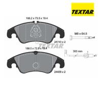 Brake Pad Set, disc brake TEXTAR 2474301 For AUDI