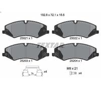 Brake Pad Set, disc brake TEXTAR 2502201 for DISCOVERY IV (L319) 5 2009-2018