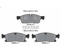 Brake Pad Set, disc brake TEXTAR 2519209 for GRAND CHEROKEE VAN (WK2) 3 2017-