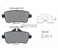 Brake Pad Set, disc brake TEXTAR 2521502 MERCEDES-BENZ GLE (W166) 3 2015-2018