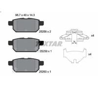 For Suzuki Genuine OE Textar Brake Pads Full Set Of 4 Rear 2525801