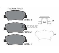Brake Pad Set, disc brake TEXTAR 2575701 for KIA CARENS IV 2 2016-2016