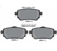Textar Car Brake Pad Rear Acoustic Wear Warning For Nissan 2596501