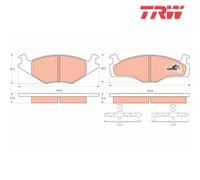 Brake Pad Set, disc brake TRW GDB1219 For VW, SEAT