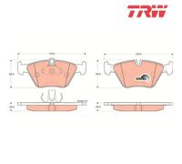 Brake Pad Set, disc brake TRW GDB1264 For BMW