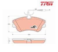 Brake Pad Set, disc brake TRW GDB1270 For RENAULT