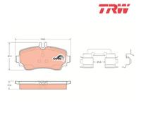 Brake Pad Set, disc brake TRW GDB1293 For MERCEDES-BENZ