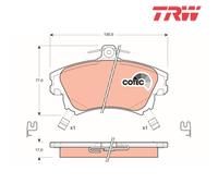Brake Pad Set, disc brake TRW GDB1313 For MITSUBISHI, VOLVO
