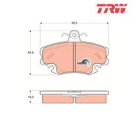 Brake Pad Set, disc brake TRW GDB1332 For RENAULT, DACIA