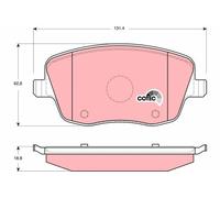 Brake Pad Set, disc brake TRW GDB1414
