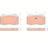 Brake Pad Set, disc brake TRW GDB1454