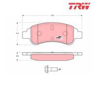 Brake Pad Set, disc brake TRW GDB1623 For CITROËN
