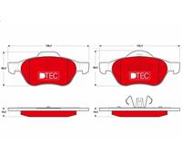 TRW Brake Pads GDB1687DTE – for Renault Megane II Sport Tourer / Megane I Grandtour