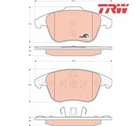 Brake Pad Set, disc brake TRW GDB1691 For CITROËN, PEUGEOT, DS