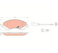 Brake Pad Set, disc brake TRW GDB1723 (1set - 4pcs)
