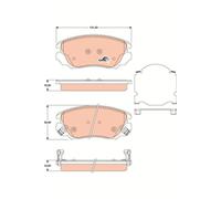 Brake Pad Set, disc brake TRW GDB1782