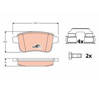Brake Pad Set, disc brake TRW GDB1786