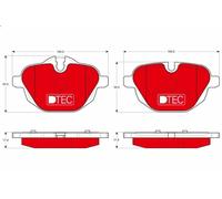 Brake Pad Set, disc brake TRW GDB1840DTE for BMW 5 (F10) 2 2010-2014