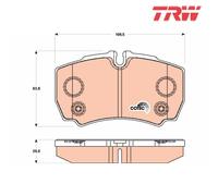 Brake Pad Set, disc brake TRW GDB1901 For FORD