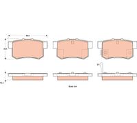 Brake Pad Set, disc brake TRW GDB1923