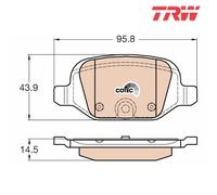 Brake Pad Set, disc brake TRW GDB1981