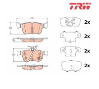 Brake Pad Set, disc brake TRW GDB2115 For FORD, FORD USA