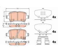 Brake pads GDB2184 TRW for OPEL INSIGNIA B Grand Sport INSIGNIA B Sports Tourer
