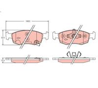 TRW GDB2350 Brake pad set