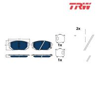 Brake Pad Set, disc brake TRW GDB2495BTE For HYUNDAI, KIA