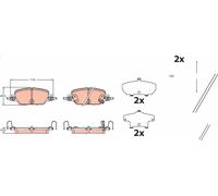 BRAKE PAD SET DISC BRAKE GDB2513 FOR HONDA LFB2/LFB1 2.0L L15BY/L15B7 1.5L 4cyl
